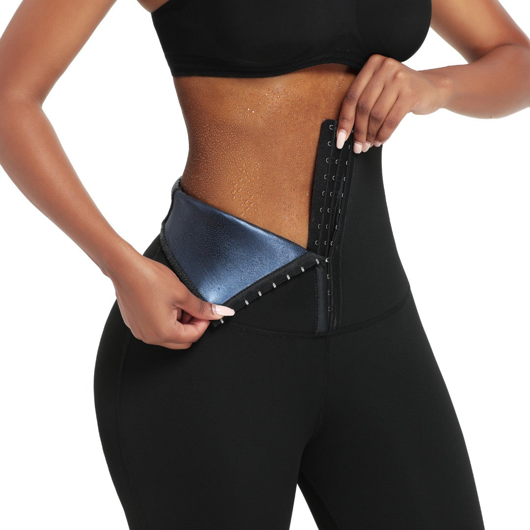 Dark Blue Neoprene Leggings 3 Rows Hooks