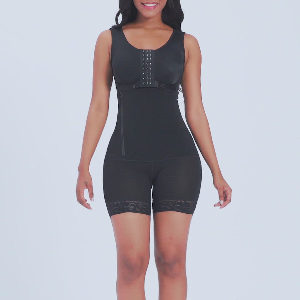 Full Coverage Body Shaper with Side Zipper