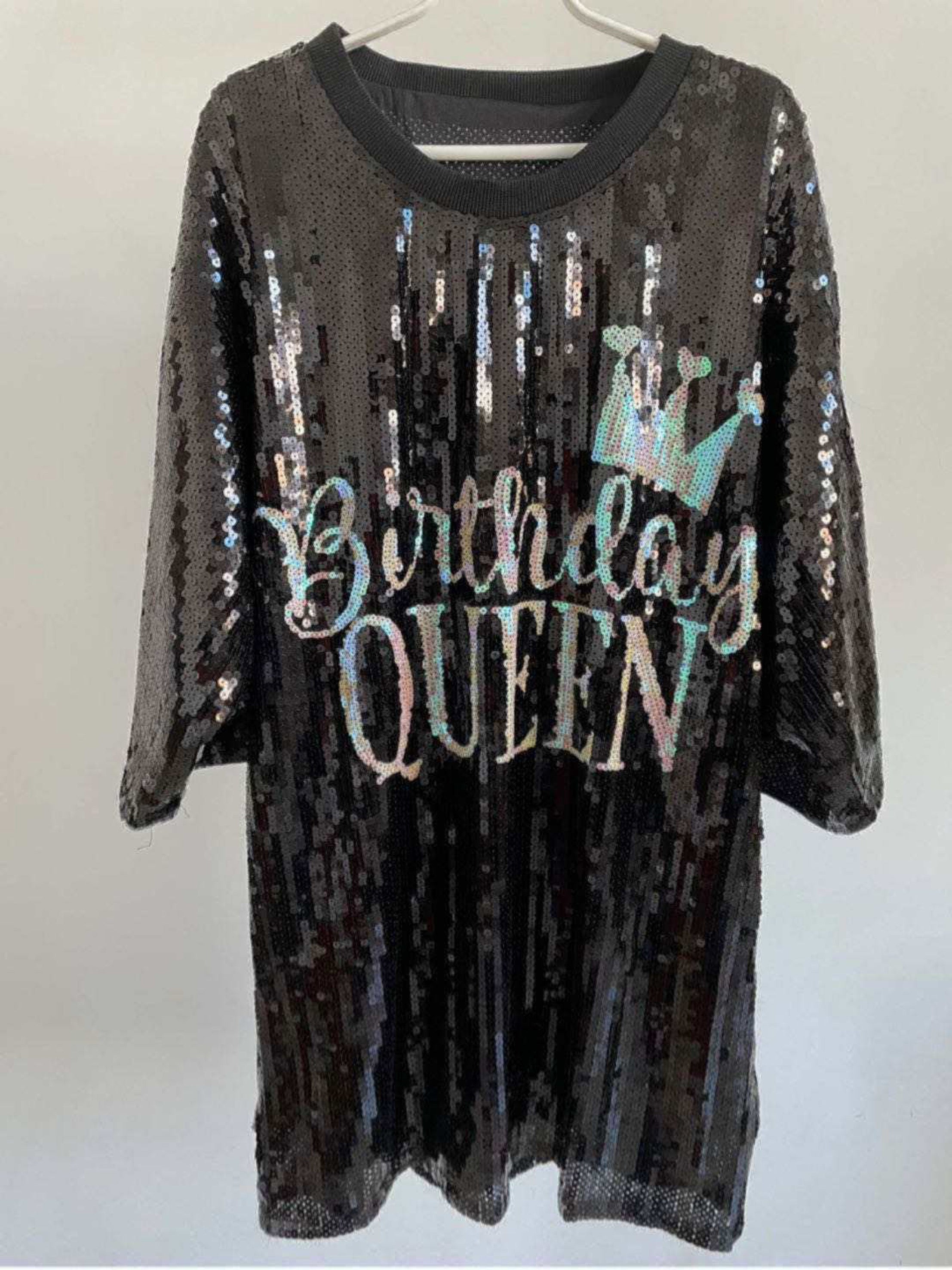 IT'S MY BIRTHDAY SEQUINS T-SHIRT DRESS