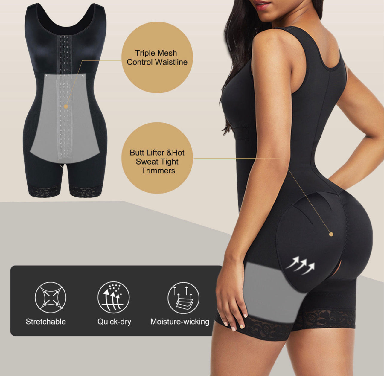 Full Coverage Smoothing Body Shaper